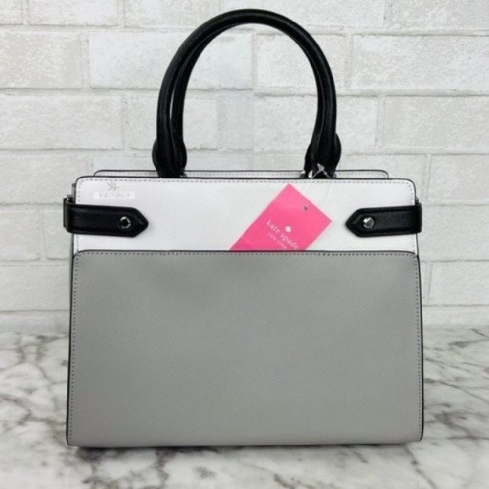 Kate Spade Grey Colorblock Medium Satchel Crossbody - Picture 5 of 9